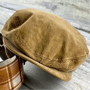 The Children’s Place Brown Corduroy Newsboy Cap Golden Brown Cord Hat 3T-4T
